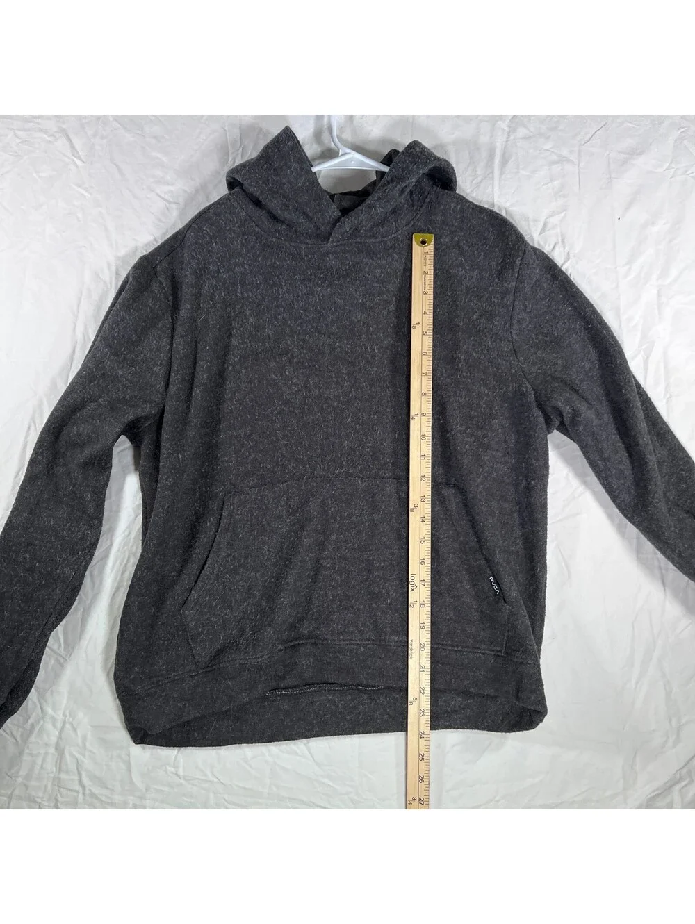 RVCA Sleepwear Men's Pullover Hoodie Size L Charcoal Gray Fleece Lounge